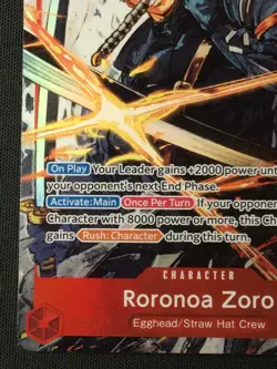 One Piece TCG Adventure on Kami's Island #EB04-007 Roronoa Zoro (Alt Art) - Image 5