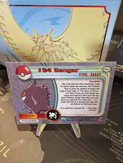 Topps Pokemon Gengar #94 2000 TV Animation Edition Non-Holo Blue Logo - Image 2