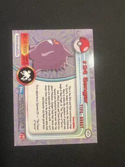 Pokemon Topps Gengar Holo Card #94 Blue Logo Rainbow Foil Near Mint 1999 - Image 2