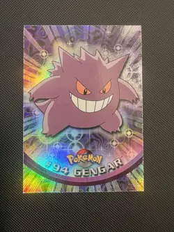 Pokemon Topps Gengar Holo Card #94 Blue Logo Rainbow Foil Near Mint 1999 - Image 1