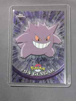 Vintage 2000 Topps Chrome Pokemon #94 Gengar TV Animation Card Purple Holo - Image 1