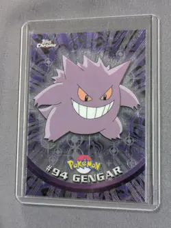 Vintage 2000 Topps Chrome Pokemon #94 Gengar TV Animation Card Purple Holo - Image 2