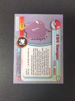Topps Pokemon Gengar #94 2000 TV Animation Edition Non-Holo Blue Logo LP - Image 2
