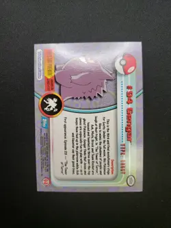 MP HOLO FOIL Topps Pokemon Gengar #94 2000 TV Animation Edition Blue Logo - Image 2