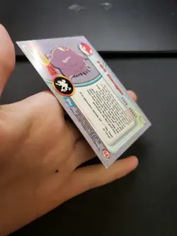 MP HOLO FOIL Topps Pokemon Gengar #94 2000 TV Animation Edition Blue Logo - Image 4