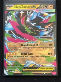 Pokemon TCG Mega Zeraora ex 027/084 Double Rare Holo Pitch Black - Image 1