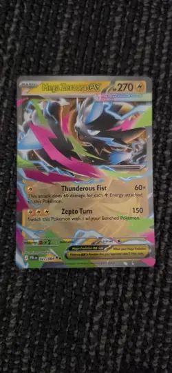Mega Zeraora EX 027/084 Pokemon TCG Mega Evolution Pitch Black Double Rare Holo - Image 1
