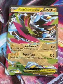 Mega Zeraora ex 027/084 Pitch Black Double Rare Holo English Pokemon TCG - Image 1