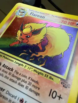 Pokemon TCG Flareon Jungle Holo Rare Card 3/64 NM - Image 2