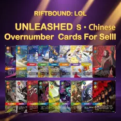 2025 Riftbound:LOL UNLEASHED all Overnumber cards for sell - Image 1