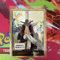 DON !! Card Mihawk Gold Frame The Azure Sea's Seven ONE PIECE Card Japanese - Image 1