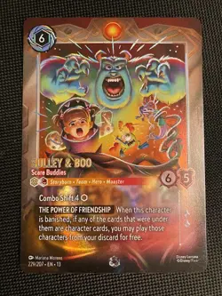 Disney Lorcana Attack of the Vine Sulley & Boo Enchanted Card 229/207 EN 13 * - Image 1
