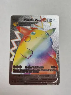 Pikachu VMAX Rainbow Secret Rare Silver FOIL Pokemon TCG Card 044/185 NM - Image 1