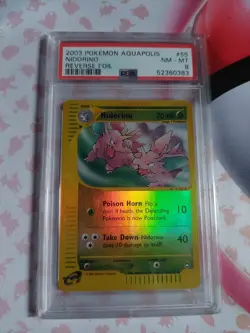 PSA 8 - E-Series Aquapolis Nidorino Reverse Holo 2003 Pokemon Card Mint - Image 2