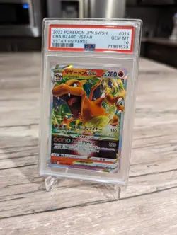 PSA 10 Gem Mint CHARIZARD Vstar Universe Holo 14/172 RRR Japanese Pokemon Card - Image 2
