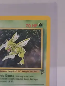 Pokemon Scyther Base Set 2 Holo Rare 70 HP 017/130 English 1999 Card - Image 3
