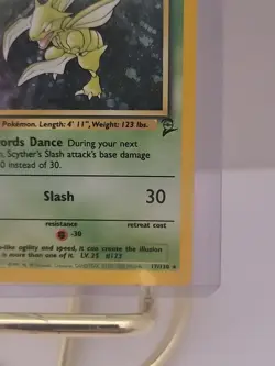 Pokemon Scyther Base Set 2 Holo Rare 70 HP 017/130 English 1999 Card - Image 4