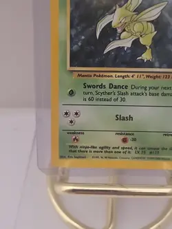 Pokemon Scyther Base Set 2 Holo Rare 70 HP 017/130 English 1999 Card - Image 5