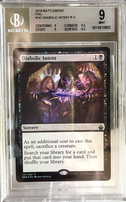 MTG Battlebond Diabolic Intent Foil - BGS 9 - Magic The Gathering - Image 1
