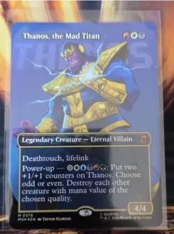 MTG - Thanos, the Mad Titan - Marvel Super Heroes (MSH) - Logo Art - Foil - MTG - Image 1