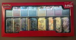 Pokemon Scarlet & Violet Prismatic Evolutions Mini Tin 8-Pack Box - Costco - Image 1