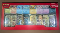 Pokemon Scarlet & Violet Prismatic Evolutions Mini Tin 8-Pack Box - Costco - Image 2