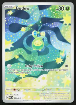 BUDEW 221/217 ILLUSTRATION RARE ASCENDED HEROES POKEMON HOLO NM - Image 1