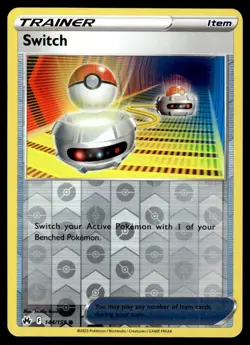 Switch 144/159 Common Crown Zenith Pokemon Reverse Holo Near Mint - Image 1