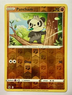 Pancham Crown Zenith #072/159 Common Reverse Holo Pokemon LP - Image 1