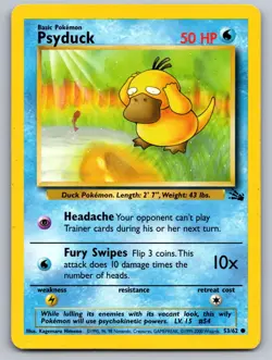 Psyduck 53/62 Common Fossil Pokemon Unlimited Near Mint - Image 1