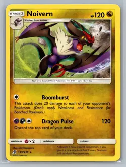 Noivern 159/236 Rare Unified Minds Pokemon NM - Image 1