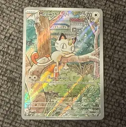 Pokemon TCG Meowth Phantasmal Flames Illustration Rare Full Art Holo (2025) - Image 1