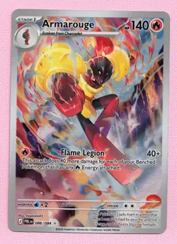 Armarouge IR 086/084 PBL Pokemon Pitch Black Illustration Rare Full Art NM - Image 1