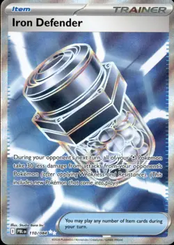 Iron Defender 110/084 Ultra Rare Pitch Black Pokemon Holo Near Mint - Image 1