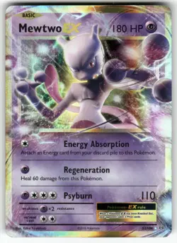 Mewtwo EX 52/108 Holo EX Rare Evolutions Pokemon Near Mint - Image 1
