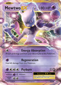 Mewtwo EX 52/108 Holo EX Rare Evolutions Pokemon Near Mint - Image 3