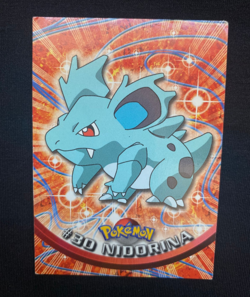 Nidorina #30 Topps TV Animation Edition Blue Label Pokemon Card (LP) - Image 1
