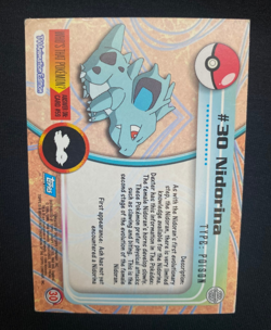 Nidorina #30 Topps TV Animation Edition Blue Label Pokemon Card (LP) - Image 2
