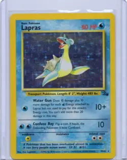 Pokemon Lapras 10/62 Fossil Holo NM - Image 1