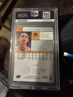STEPHEN CURRY 2009-10 UPPER DECK FIRST EDITION STAR ROOKIES RC PSA 9 - Image 2