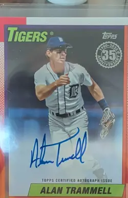 2025 Topps Series 1 - 1990 Topps Baseball Autographs Alan Trammell #90A-AT (AU) - Image 1