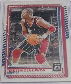 2025-26 Donruss /35 Hakeem Olajuwon White Velocity Optic Panini Rockets SP - Image 1