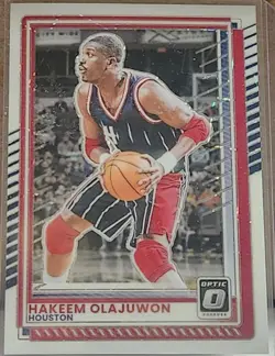 2025-26 Donruss /35 Hakeem Olajuwon White Velocity Optic Panini Rockets SP - Image 2