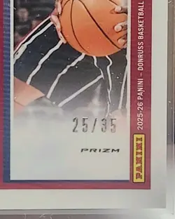 2025-26 Donruss /35 Hakeem Olajuwon White Velocity Optic Panini Rockets SP - Image 3