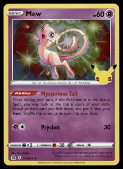 Mew 011/025 Holo Rare Celebrations Pokemon Near Mint - Image 1
