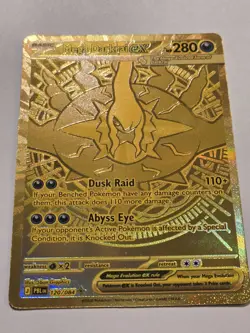 Mega Darkrai EX 120/084 Hyper Rare Gold Full Art Pokemon TCG English Pitch Black - Image 1