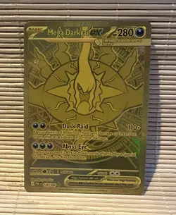 Pokemon TCG Mega Darkrai EX 120/084 Gold Hyper Rare Pitch Black English - Image 1