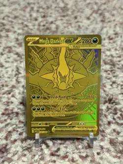 Mega Darkrai EX 120/084 Hyper Rare Gold Full Art Pokemon TCG English Pitch Black - Image 1