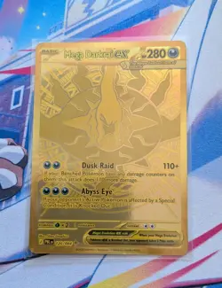 Pokemon TCG Mega Darkrai EX 120/084 Gold Hyper Rare Pitch Black English - Image 1