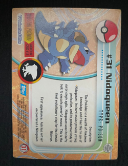 Nidoqueen #31 Topps TV Animation Edition Blue Label Pokemon Card (MP) - Image 2